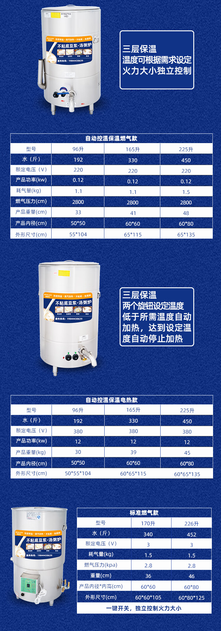 裕飞永强煮豆浆锅专用汤粥炉豆浆加热桶(图2)